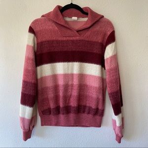 Vintage Striped Teddy Sweater